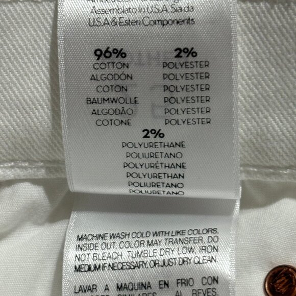 MOTHER The Stunner Two Step Fray Jeans Size 25 Glass Slipper White - Picture 16 of 16